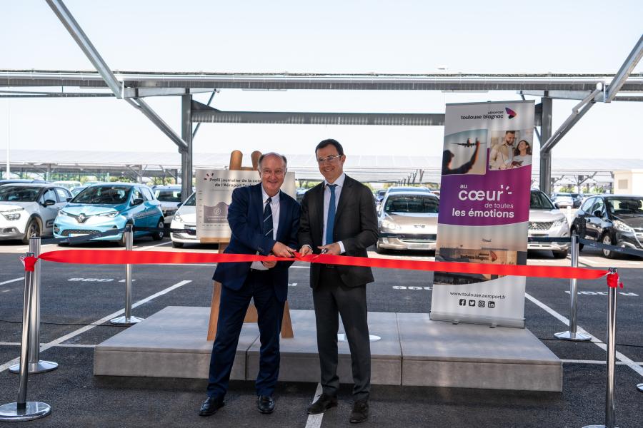 Inauguration ombrières P5 Aéroport de Toulouse - Blagnac