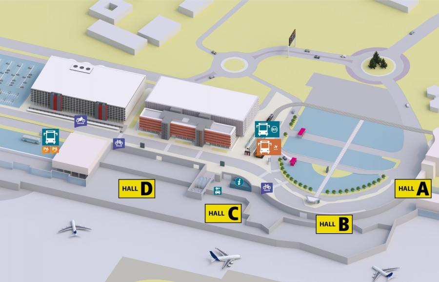 Plan général transports Aéroport Toulouse