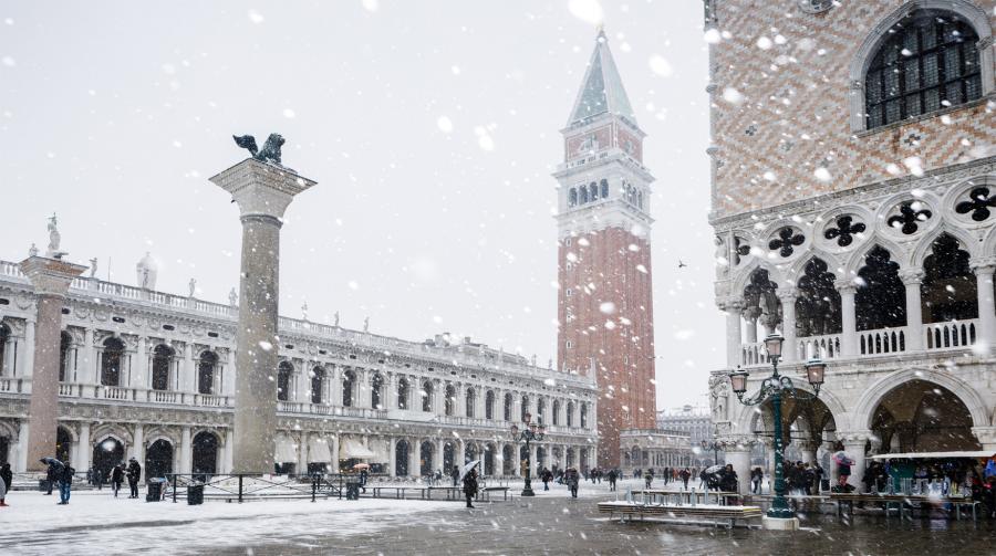 Venise sous la neige, Italie