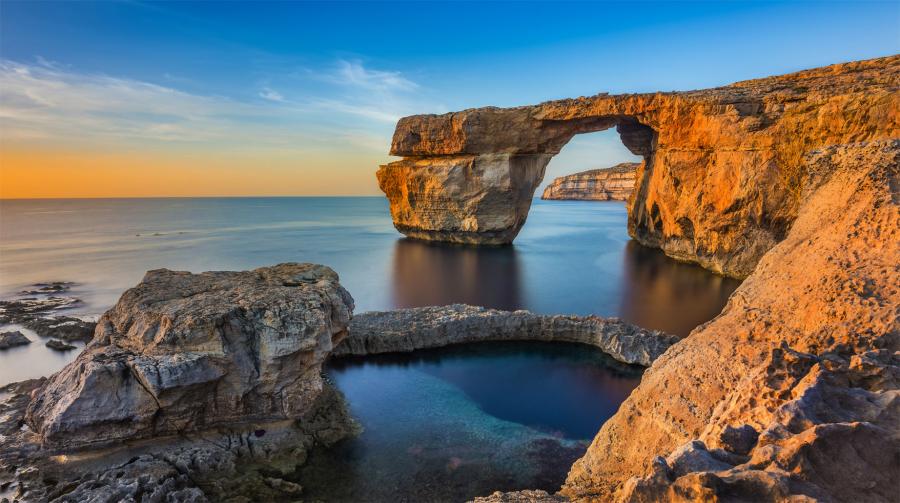 Gozo, Malte, bord de mer