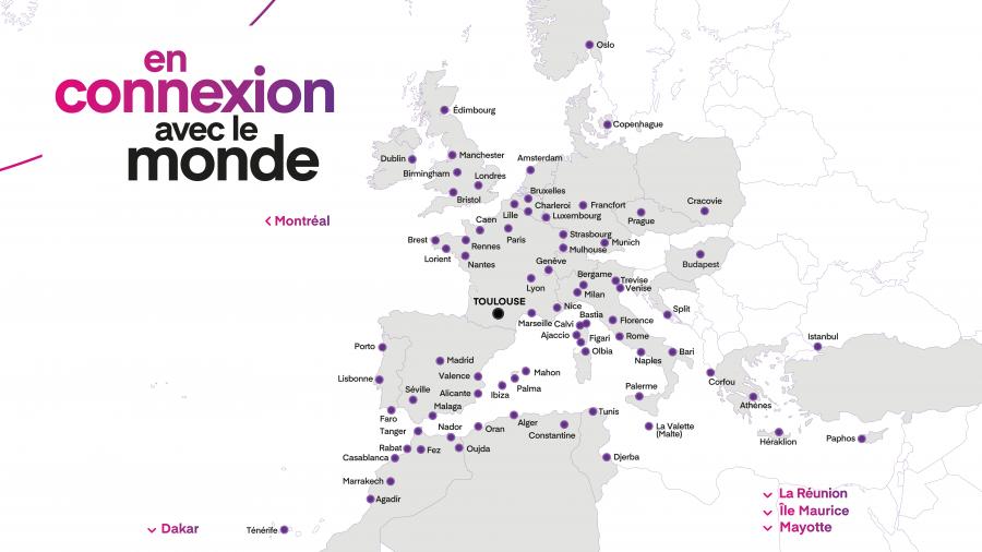 Carte destinations été 2026 Carte destinations été 2026