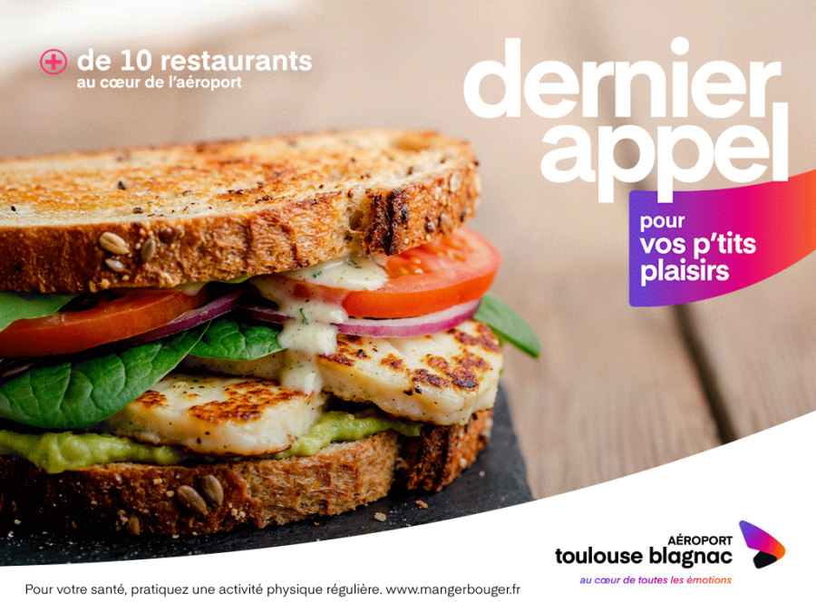 Offre de restauration proposée dans les restaurants de l’Aéroport Toulouse-Blagnac.