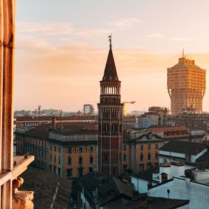 Vue des toits de Milan, Italie