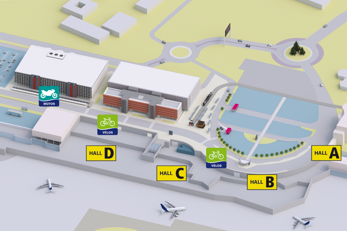 Plan Moto / Vélo - Aéroport Toulouse-Blagnac