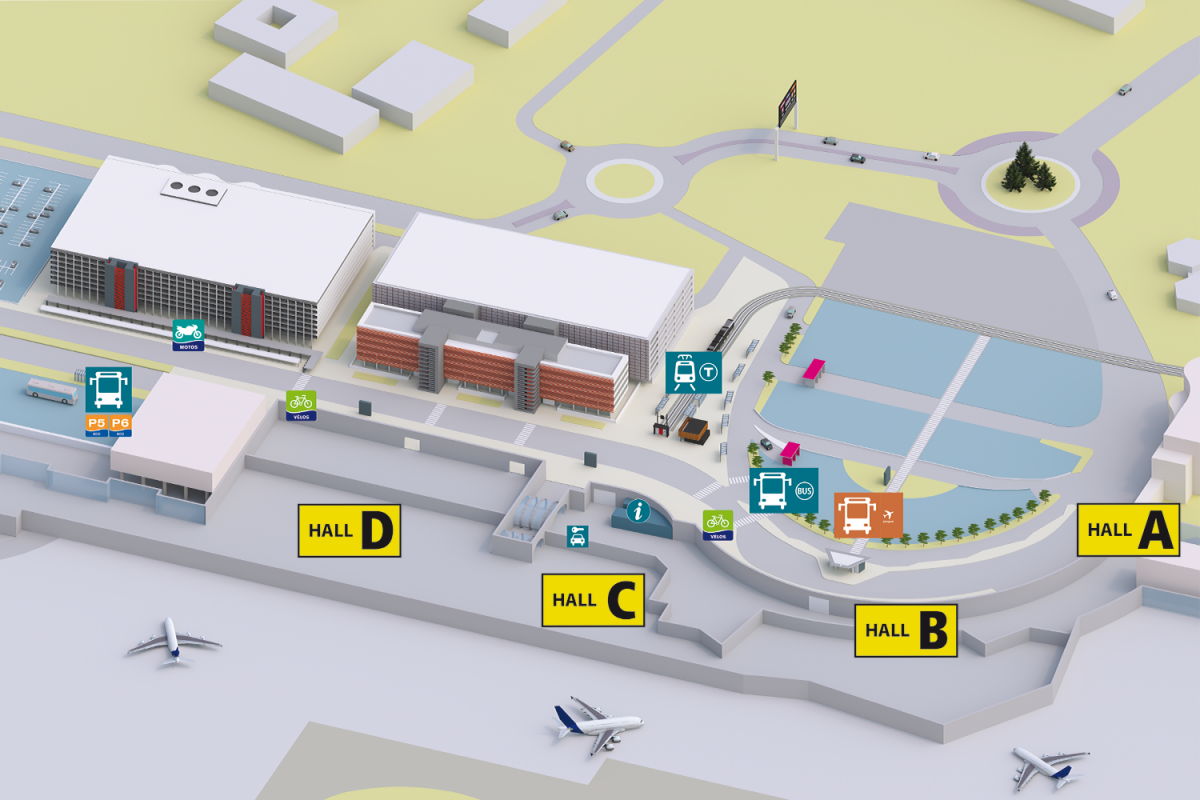 Plan Transports Centre-ville - Aéroport Toulouse-Blagnac