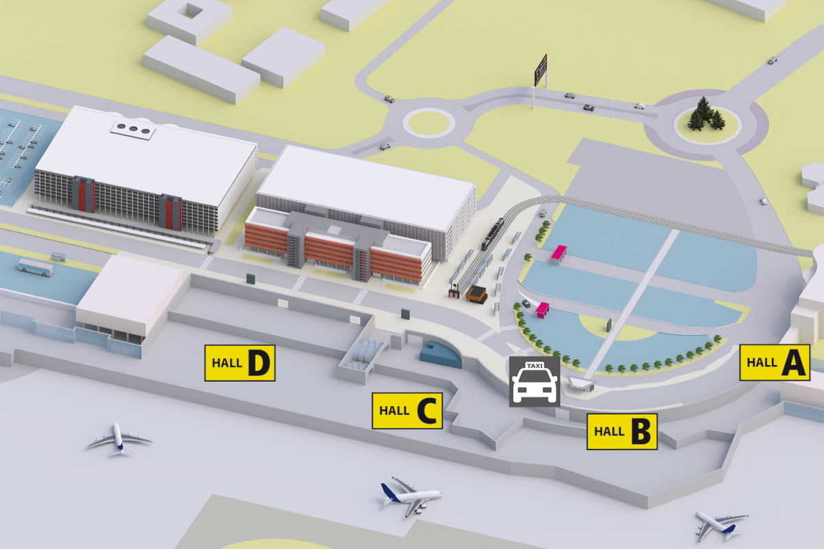 Plan Taxis - Aéroport Toulouse-Blagnac